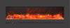 Image of Sierra Flame WM-FML-48-5523-STL Linear Electric Fireplace with Deep Charcoal Colored Steel Surround