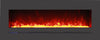 Image of Sierra Flame WM-FML-48-5523-STL Linear Electric Fireplace with Deep Charcoal Colored Steel Surround