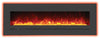 Image of Sierra Flame 60" WM-FML-60-6623-STL Linear Electric Fireplace with Deep Charcoal Colored Steel Surround