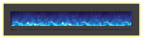 Sierra Flame 88" WM-FML-88-9623-STL 88" Linear Electric Fireplace