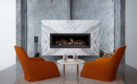 Sierra Flame Austin 65" Direct Vent Linear Gas Fireplace - Deluxe