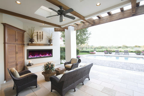 Amantii 50" SLIM Electric Fireplace – Indoor / Outdoor BI-50-SLIM-OD