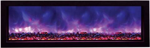 Remii 100in Basic clean-face electric Fireplace built-in with glass WM-100-B