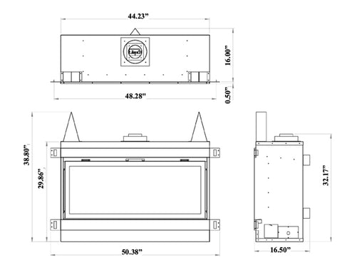 Sierra Flame Lamego 45" Natural Gas Fireplace LAMEGO-45-NG