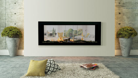 Sierra Flame Emerson 48" Slim See-thru Linear Gas Fireplace EMERSON-48-DELUXE-LP