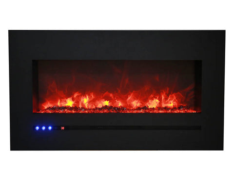 Sierra Flame 88" WM-FML-88-9623-STL 88" Linear Electric Fireplace