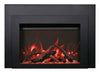 Image of Sierra Flame INS-FM-30 Electric Fireplace Insert with Black Steel Surround 30"