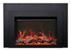 Image of Sierra Flame INS-FM-30 Electric Fireplace Insert with Black Steel Surround 30"