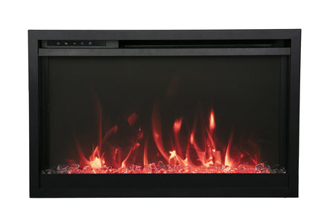 Amantii TRD 33" Traditional Xtraslim – Extra Slim Electric Fireplace with a 3 Speed Motor, WiFi Capable and Programmable Remote