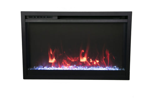 Amantii TRD-30-XS Traditional Xtraslim wide Electric Fireplace with a 3 Speed Motor, WiFi Capable and Programmable Remote