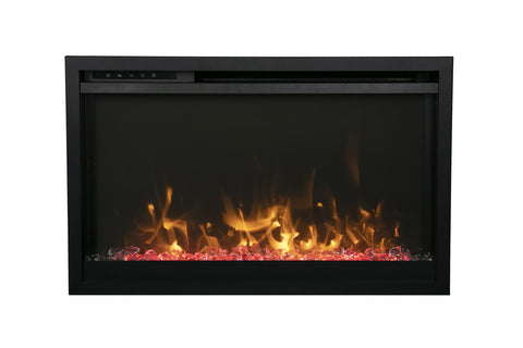 Amantii TRD-30-XS Traditional Xtraslim wide Electric Fireplace with a 3 Speed Motor, WiFi Capable and Programmable Remote
