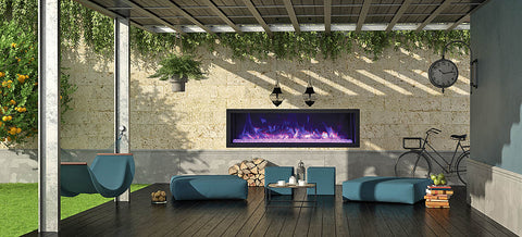 Remii 55" Extra Slim Indoor or Outdoor Electric Fireplace 102755-XS