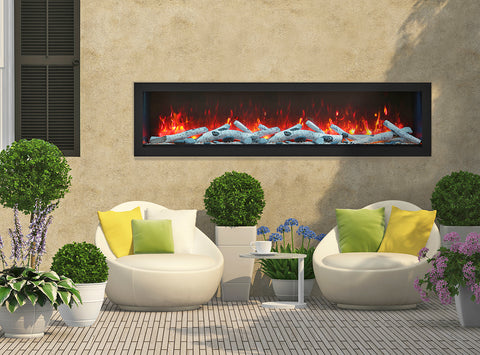 Remii 102765-DE 65" Deep Indoor or Outdoor Electric Fireplace