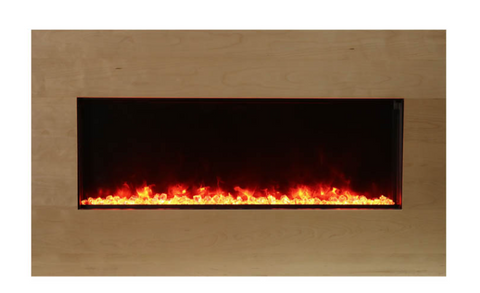 Natural Birch birch wood mantel - surround for BI-40-XTRASLIM