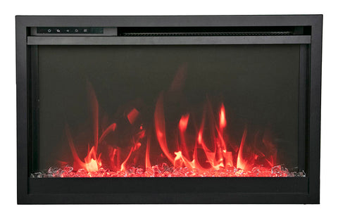 Amantii Traditional Xtraslim – 33 wide Electric Fireplace with a 3 Speed Motor, WiFi Capable and Programmable Remote