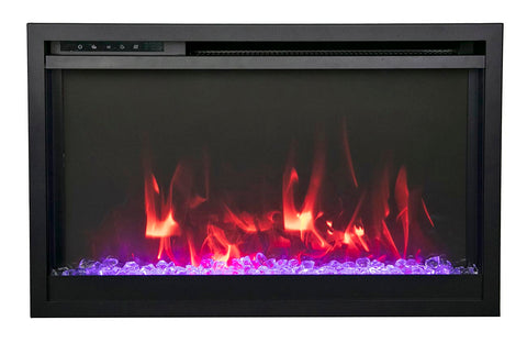 Amantii TRD-30-XS Traditional Xtraslim wide Electric Fireplace with a 3 Speed Motor, WiFi Capable and Programmable Remote