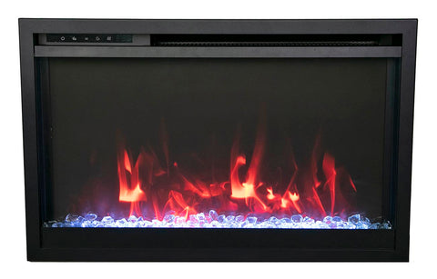 Amantii TRD-30-XS Traditional Xtraslim wide Electric Fireplace with a 3 Speed Motor, WiFi Capable and Programmable Remote
