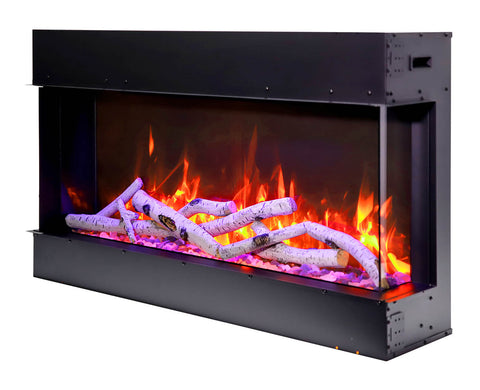 Remii 72-BAY-SLIM – 3 Sided Electric Fireplace