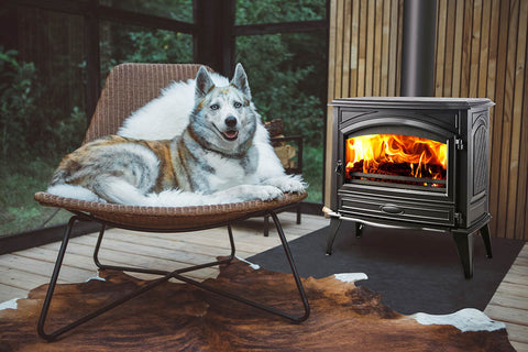 Sierra Flame Lynwood W-76 Cast Iron Free Stand Wood Fireplace