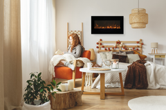 Amantii Wall Mount 72 inch Electric Fireplace WM-FM-72-8123-BG