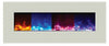 Image of Amantii WM-BI-48-5823-WHTGLS Electric Fireplace w/ White Surround