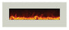 Image of Amantii WM-BI-48-5823-WHTGLS Electric Fireplace w/ White Surround