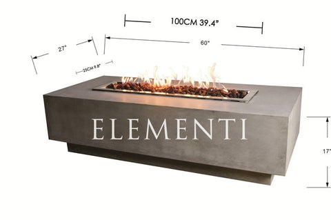 Elementi Granville Fire Table - Natural Gas OFG121-NG