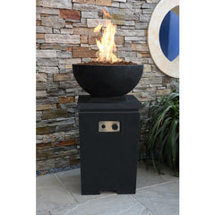 Modeno Exeter Fire Column - Propane - BLACK  OFG612BK-LP