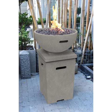 Modeno Exeter Fire Column - Propane - GREY  OFG612LG-LP