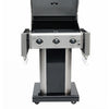 Image of Kenmore - 3 Burner Pedestal Grill with Foldable Side Shelves - BLACK