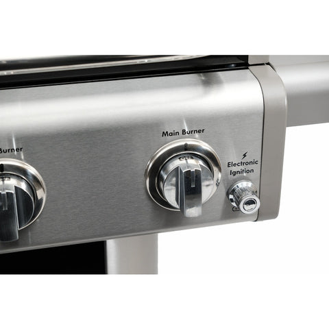 Kenmore - 3 Burner Pedestal Grill with Foldable Side Shelves - BLACK