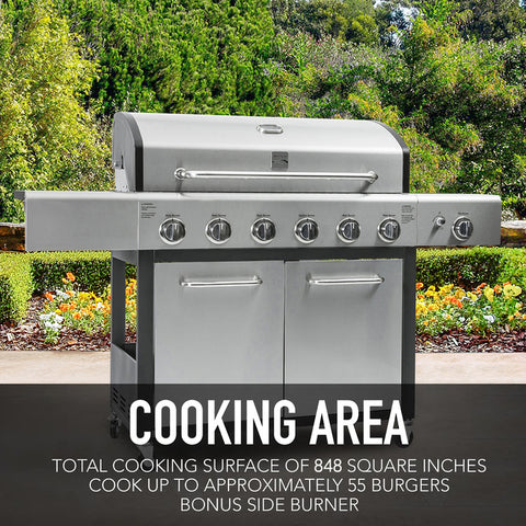 Kenmore - PG-40611S0L - 6 Burner XL + Side Burner Grill