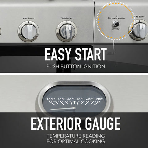 Kenmore - PG-40611S0L - 6 Burner XL + Side Burner Grill