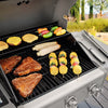 Image of Kenmore - 3 Burner Pedestal Grill with Foldable Side Shelves - RED