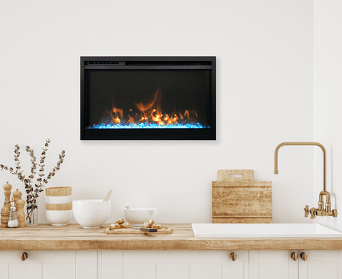 Amantii TRD-30-XS Traditional Xtraslim wide Electric Fireplace with a 3 Speed Motor, WiFi Capable and Programmable Remote