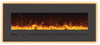 Image of Sierra Flame WM-FML-48-5523-STL Linear Electric Fireplace with Deep Charcoal Colored Steel Surround