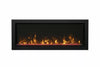 Image of Amantii BI-50-XTRASLIM – 50″ Panirama Extra Slim Indoor or Outdoor Built-In only Electric Fireplace with black steel surround
