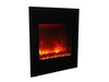 Image of ZECL Electric Fireplace w/blk gls surround & 11 pce log set WM-BI-2428-VLR-BG
