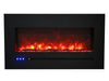 Image of Sierra Flame 88" WM-FML-88-9623-STL 88" Linear Electric Fireplace