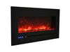 Image of Sierra Flame 60" WM-FML-60-6623-STL Linear Electric Fireplace with Deep Charcoal Colored Steel Surround