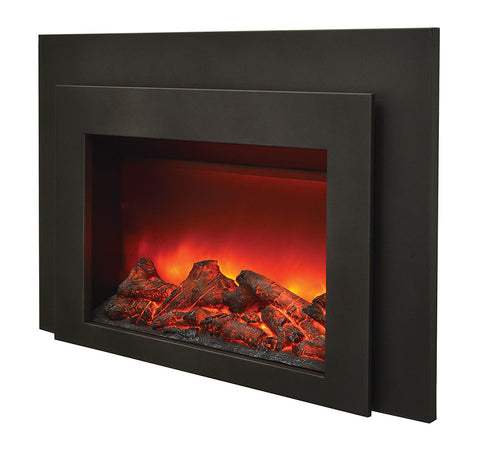 Sierra Flame INS-FM-30 Electric Fireplace Insert with Black Steel Surround 30"