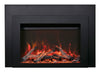 Image of Sierra Flame 30in Electric Insert – Electric Fireplace Insert with Black Steel Surround INS-FM-30