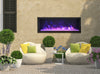 Image of Remii 45" Deep Indoor or Outdoor Electric Fireplace Built-in only with black steel surround