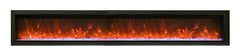 Remii 100in Basic clean-face electric Fireplace built-in with glass WM-100-B