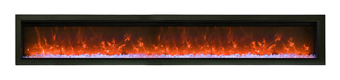 Remii 100in Basic clean-face electric Fireplace built-in with glass WM-100-B
