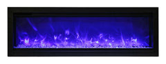 Remii Wall Mount 50' Electric Fireplace w/Black Glass WM-50BLK