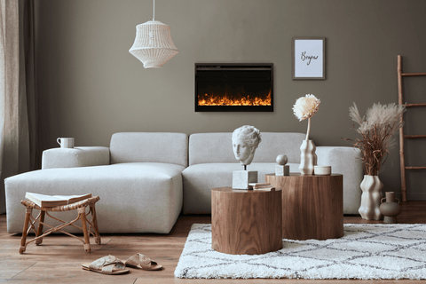 Amantii TRD 33" Traditional Xtraslim – Extra Slim Electric Fireplace with a 3 Speed Motor, WiFi Capable and Programmable Remote