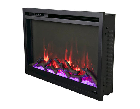 Amantii Traditional Xtraslim – 30 wide Electric Fireplace with a 3 Speed Motor, WiFi Capable and Programmable Remote