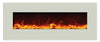 Image of Amantii WM-BI-48-5823-WHTGLS Electric Fireplace w/ White Surround